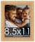 8.5x11 Natural Modern Bamboo Picture Frame - UV Acrylic, Foam Board Backing, Hanging Hardware